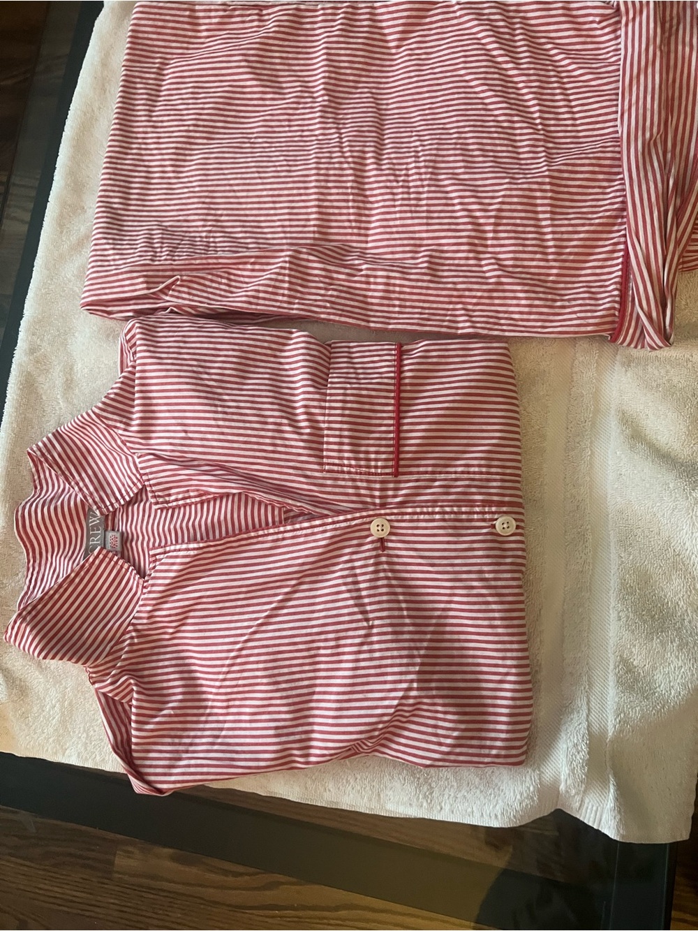 J. Crew Red & White Striped Women Pajama set. Excellent condition!